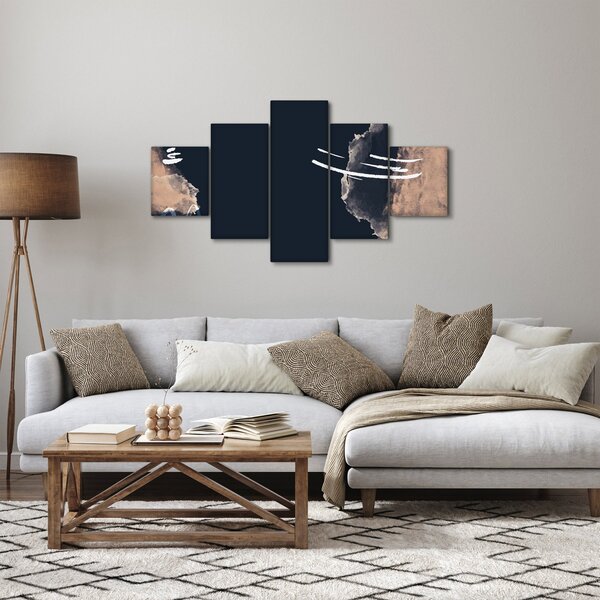 Obraz - Ciemnoniebieska abstrakcja (125x70 cm)