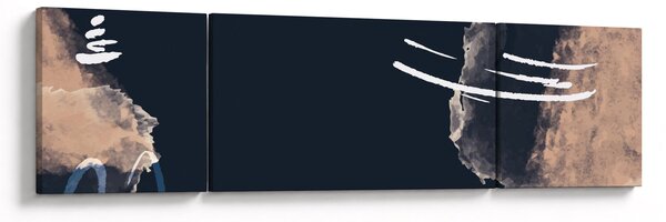 Obraz - Ciemnoniebieska abstrakcja (170x50 cm)