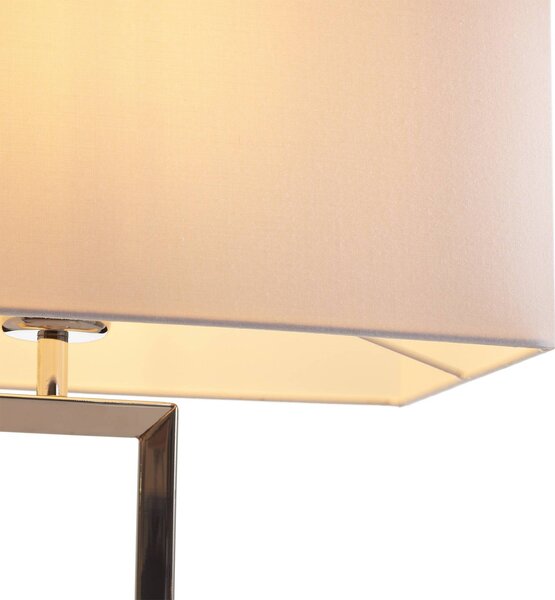 Helestra Lampa stołowa Enna 2, biały / opal, salon / jadalnia, tkanina / materiał / jedwab, nowoczesny