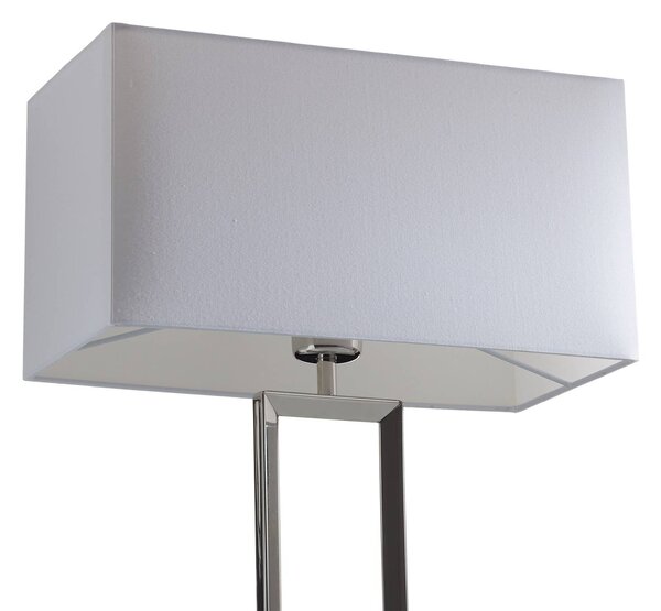 Helestra Lampa stołowa Enna 2, biały / opal, salon / jadalnia, tkanina / materiał / jedwab, nowoczesny