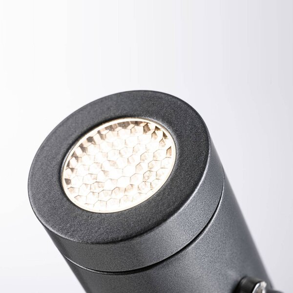 Paulmann Plug & Shine LED reflektor z grotem ziemnym Radon Radon, możliwość ściemniania, aluminiowy / szary / cynkowy, aluminium