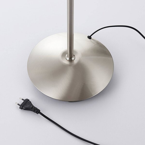 Lampa stojąca Gwendolin Lindby, aluminiowy / szary / cynkowy, salon / jadalnia, metal, nowoczesny