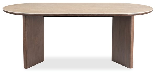 Stół Owalny DARIUS 200 cm Trawertyn/Orzech Nowoczesny