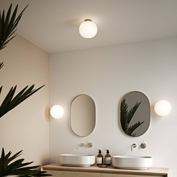 Nordlux Lampa sufitowa Alton, możliwość ściemniania, mosiężny / złoty, salon / jadalnia, szkło