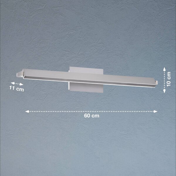 FISCHER & HONSEL Kinkiet LED Pare TW, możliwość ściemniania, aluminiowy / szary / cynkowy, salon / jadalnia, metal, nowoczesny