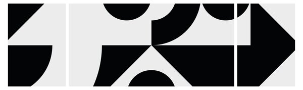 Obraz - Abstrakcja geometryczna N⁰1 (170x50 cm)