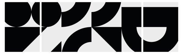 Obraz - Abstrakcja geometryczna N⁰2 (170x50 cm)