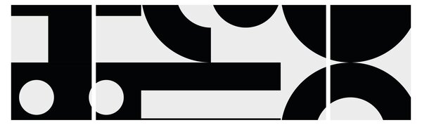 Obraz - Abstrakcja geometryczna N⁰3 (170x50 cm)
