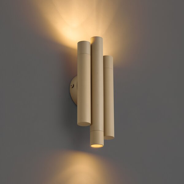 Lampa ścienna retro beżowa 3-punktowa - Pipes