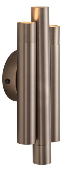 Nowoczesna lampa ścienna ciemny brąz 3-punktowa - Pipes