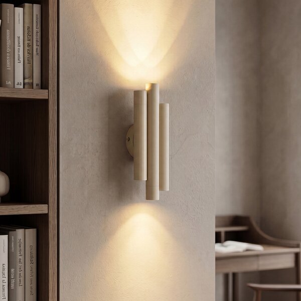 Lampa ścienna retro beżowa 3-punktowa - Pipes