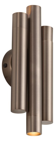 Nowoczesna lampa ścienna ciemny brąz 3-punktowa - Pipes