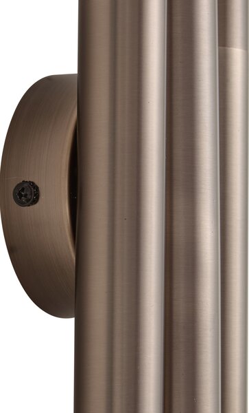 Nowoczesna lampa ścienna ciemny brąz 3-punktowa - Pipes
