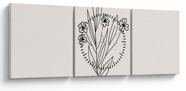 Obraz - Meadow Flower N⁰1 (z zegarem) (90x30 cm)