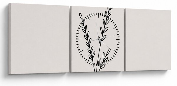 Obraz - Meadow Flower N⁰2 (z zegarem) (90x30 cm)