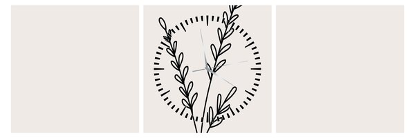 Obraz - Meadow Flower N⁰2 (z zegarem) (90x30 cm)