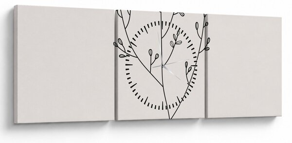 Obraz - Kwiat łąkowy N⁰3 (z zegarem) (90x30 cm)