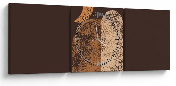 Obraz - Pomarańczowe łuki N⁰2 (z zegarem) (90x30 cm)