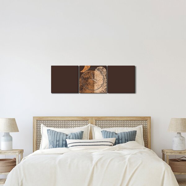 Obraz - Pomarańczowe łuki N⁰2 (z zegarem) (90x30 cm)