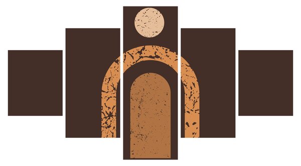 Obraz - Pomarańczowe łuki N⁰3 (125x70 cm)