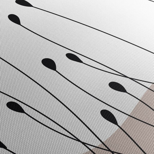 Obraz - Łąka graficzna N⁰1 (z zegarem) (90x30 cm)