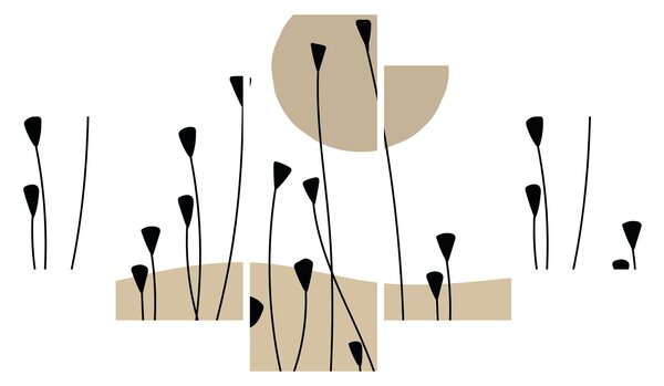 Obraz - Łąka graficzna N⁰2 (125x70 cm)