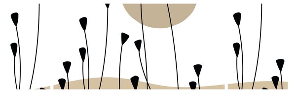 Obraz - Łąka graficzna N⁰2 (170x50 cm)