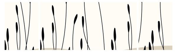 Obraz - Łąka graficzna N⁰3 (170x50 cm)