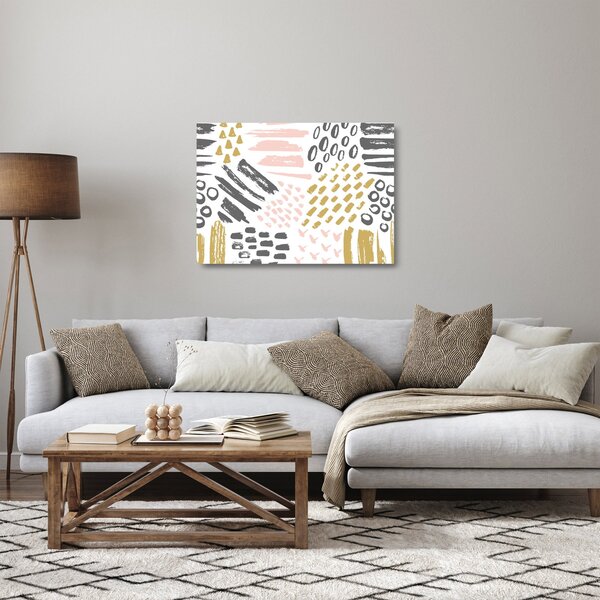 Obraz na szkle - Uderzenia abstrakcyjne (70x50 cm)