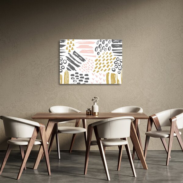 Obraz na szkle - Uderzenia abstrakcyjne (70x50 cm)