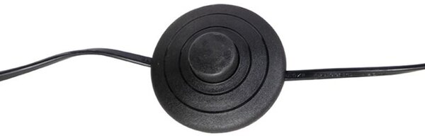 Lampa stojąca czarna z czerwonym abażurem w kształcie pawia 40 cm - Classico