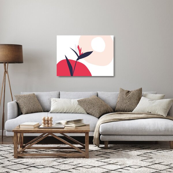 Obraz na szkle - Różowa abstrakcja kwiatowa N⁰1 (70x50 cm)