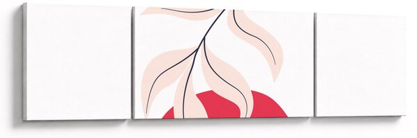 Obraz - Różowa abstrakcja kwiatowa N⁰2 (170x50 cm)
