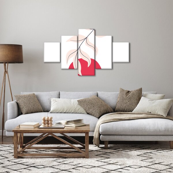 Obraz - Różowa abstrakcja kwiatowa N⁰2 (125x70 cm)