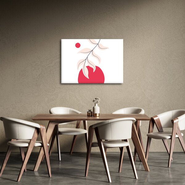 Obraz - Różowa abstrakcja kwiatowa N⁰2 (70x50 cm)