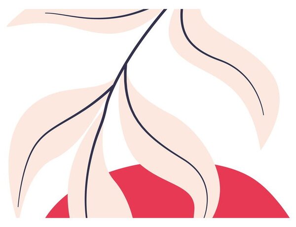Obraz - Różowa abstrakcja kwiatowa N⁰2 (170x50 cm)