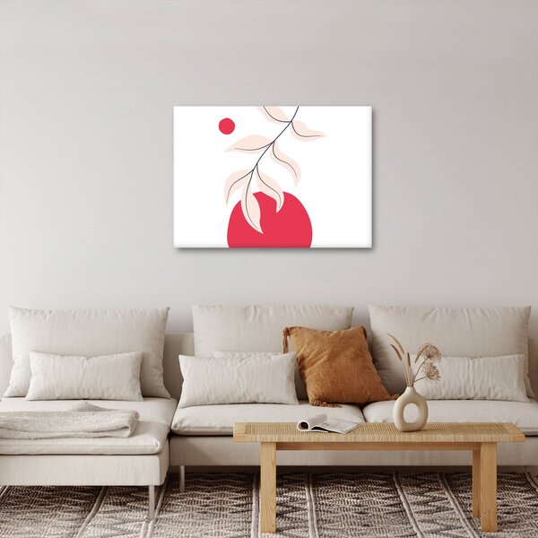Obraz - Różowa abstrakcja kwiatowa N⁰2 (70x50 cm)