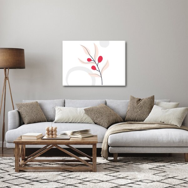 Obraz - Różowa abstrakcja kwiatowa N⁰3 (70x50 cm)