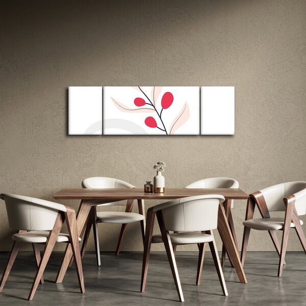 Obraz - Różowa abstrakcja kwiatowa N⁰3 (170x50 cm)