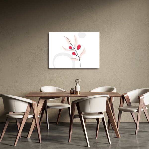 Obraz na szkle - Różowa abstrakcja kwiatowa N⁰3 (70x50 cm)