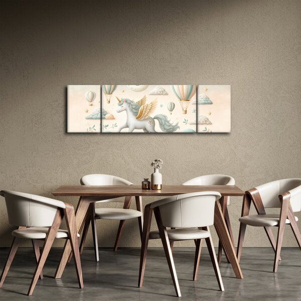 Obraz - Szczęśliwy jednorożec (170x50 cm)