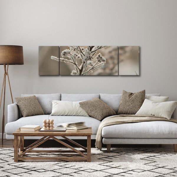 Obraz - Roślina w mrozie (170x50 cm)