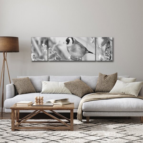 Obraz - Ptak zimą (170x50 cm)