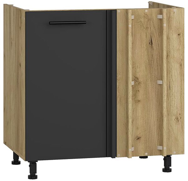 Szafka kuchenna pod zlewozmywak dąb craft + antracyt H2-P84