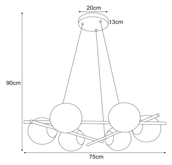 Lampa nad stół na trójkątnej podstawie - S857 P6-B94
