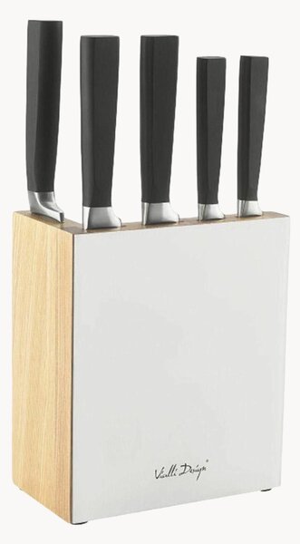 Komplet noży w bloku Fino White, 5 elem