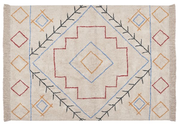 Dywan do salonu 160 x 230 cm bawełniany geometryczny wzór Kuskan Beliani