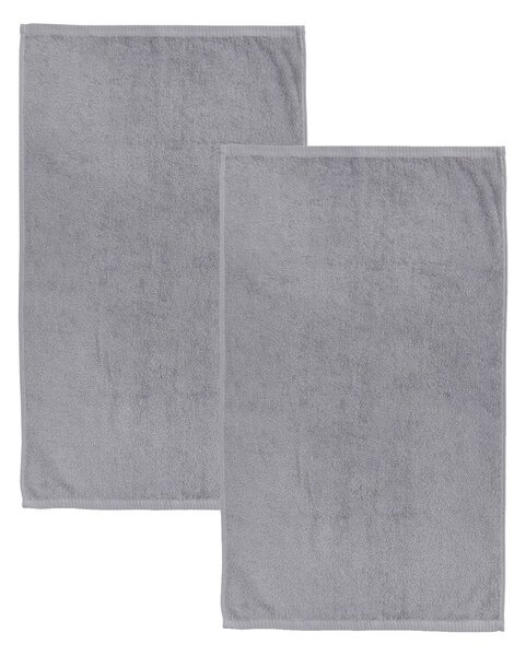 Szare bawełniane ręczniki kąpielowe szybkoschnące/frotte zestaw 2 szt. 90x140 cm Quick Dry – Catherine Lansfield