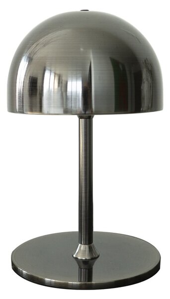 Ciemnoszara lampa stołowa LED ze zdalnym sterowaniem i metalowym kloszem (wysokość 22 cm) Tim – Sirius