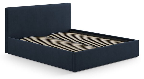 Ciemnoniebieski tapicerowany zagłówek 150,5x100 cm Remo – Micadoni